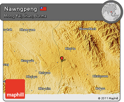 Physical 3D Map of Nawngpeng
