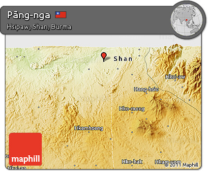 Physical 3D Map of Pāng-nga
