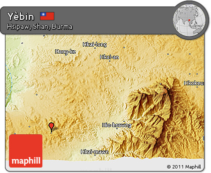 Physical 3D Map of Yèbin