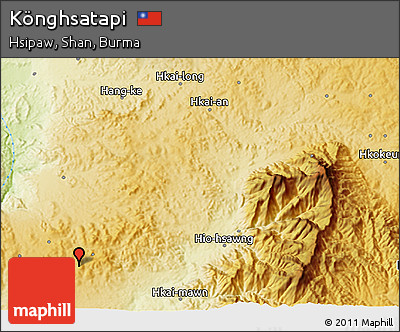 Physical 3D Map of Könghsatapi