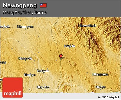 Physical 3D Map of Nawngpeng