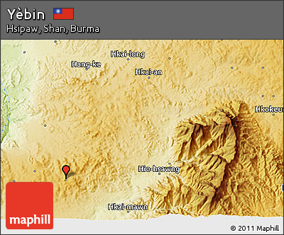 Physical 3D Map of Yèbin