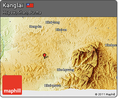 Physical 3D Map of Kanglai