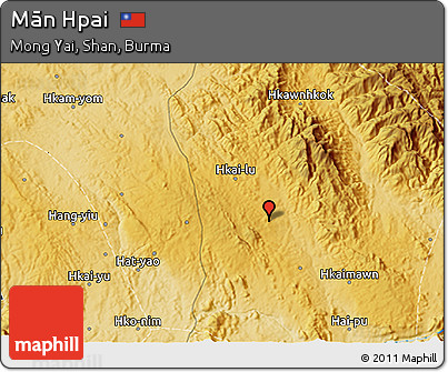 Physical 3D Map of Mān Hpai