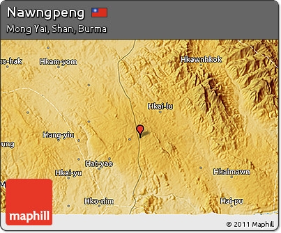 Physical 3D Map of Nawngpeng