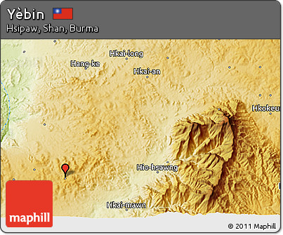 Physical 3D Map of Yèbin