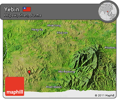 Satellite 3D Map of Yèbin