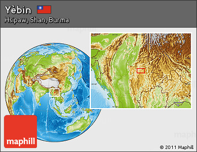 Physical Location Map of Yèbin