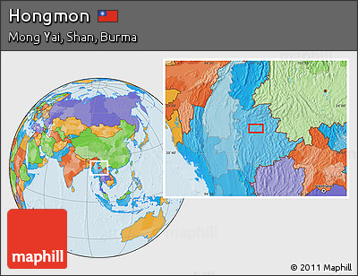 Political Location Map of Hongmon