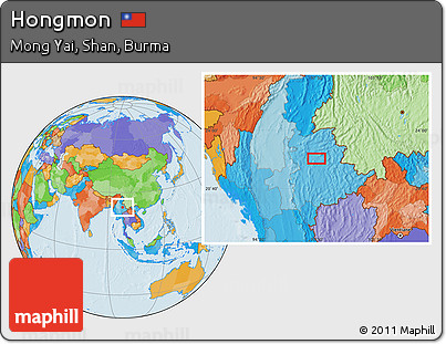 Political Location Map of Hongmon