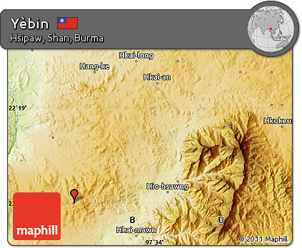 Physical Map of Yèbin