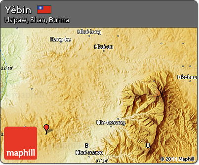 Physical Map of Yèbin