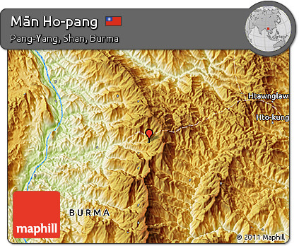 Physical 3D Map of Mān Ho-pang