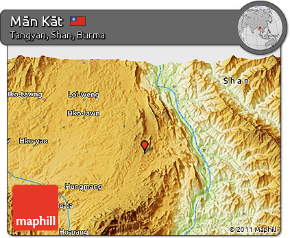 Physical 3D Map of Mān Kāt