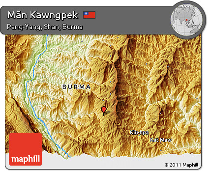 Physical 3D Map of Mān Kawngpek