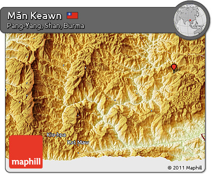 Physical 3D Map of Mān Keawn