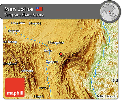 Physical 3D Map of Mān Loi-se