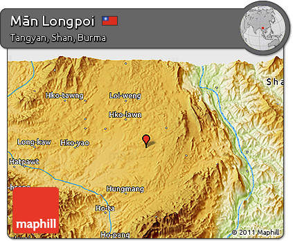 Physical 3D Map of Mān Longpoi