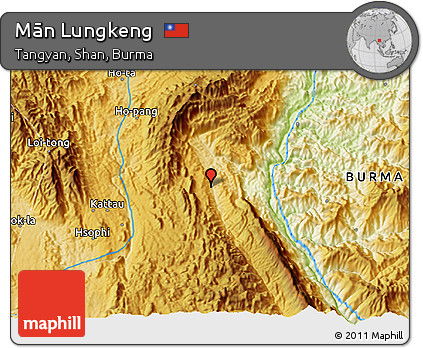 Physical 3D Map of Mān Lungkeng