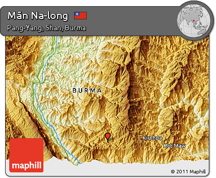 Physical 3D Map of Mān Na-long