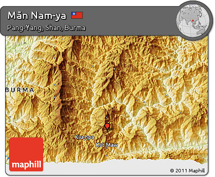 Physical 3D Map of Mān Nam-ya