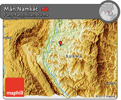 Physical 3D Map of Mān Namkēt