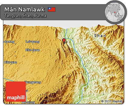 Physical 3D Map of Mān Namlawk