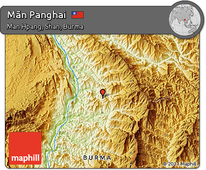 Physical 3D Map of Mān Panghai