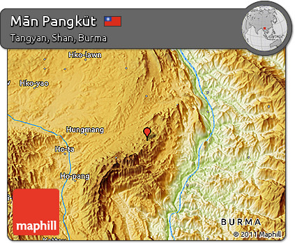 Physical 3D Map of Mān Pangküt