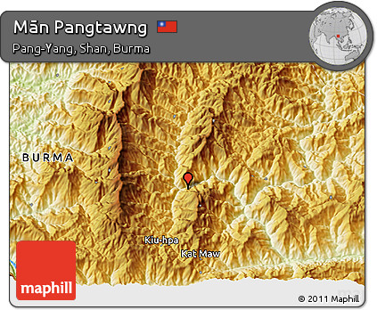 Physical 3D Map of Mān Pangtawng