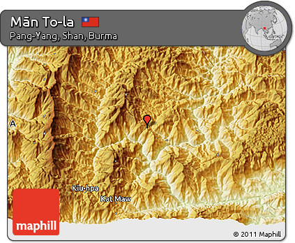 Physical 3D Map of Mān To-la