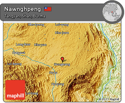 Physical 3D Map of Nawnghpeng