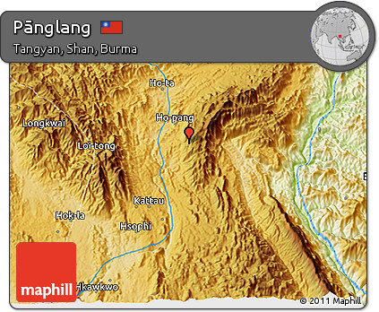 Physical 3D Map of Pānglang