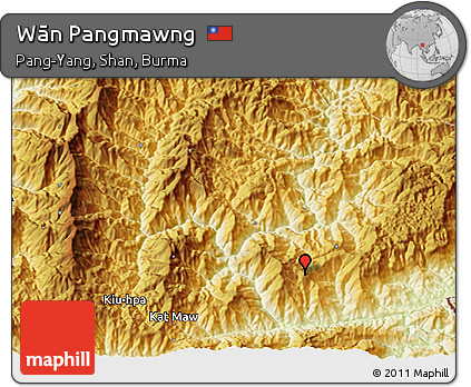 Physical 3D Map of Wān Pangmawng
