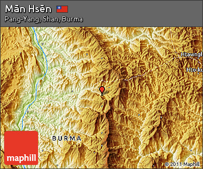 Physical 3D Map of Mān Hsēn