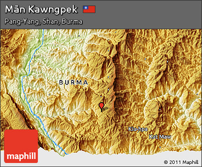 Physical 3D Map of Mān Kawngpek