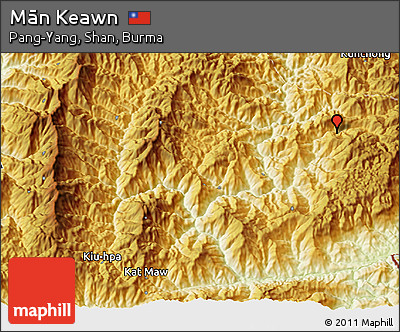 Physical 3D Map of Mān Keawn