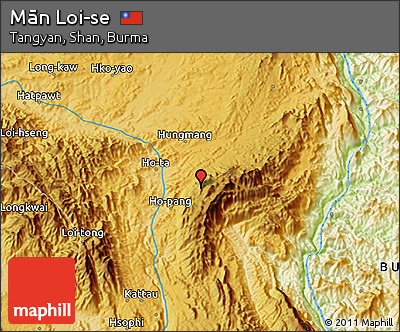 Physical 3D Map of Mān Loi-se