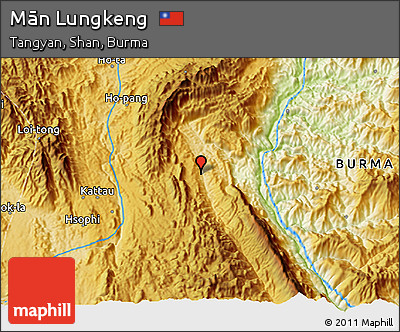 Physical 3D Map of Mān Lungkeng