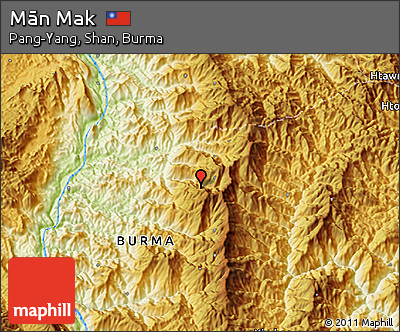 Physical 3D Map of Mān Mak