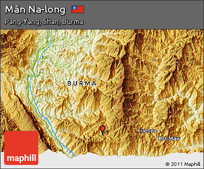 Physical 3D Map of Mān Na-long