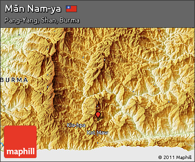 Physical 3D Map of Mān Nam-ya