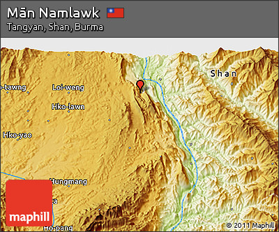 Physical 3D Map of Mān Namlawk