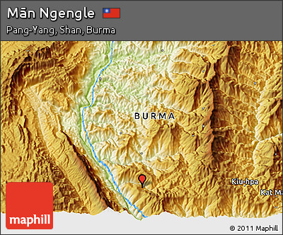 Physical 3D Map of Mān Ngengle