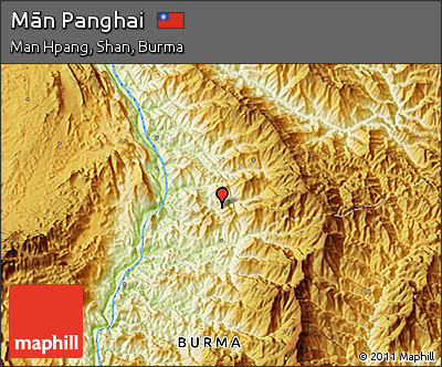 Physical 3D Map of Mān Panghai