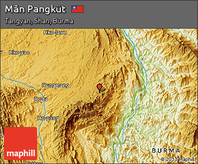 Physical 3D Map of Mān Pangküt