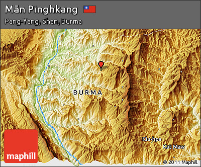 Physical 3D Map of Mān Pinghkang