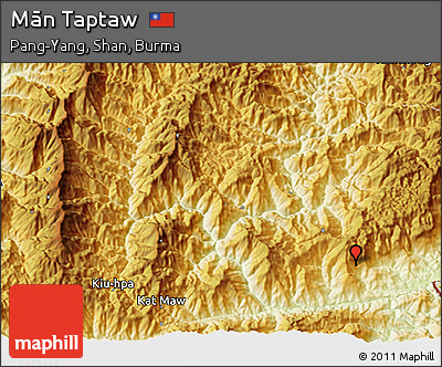 Physical 3D Map of Mān Taptaw