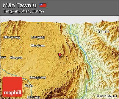 Physical 3D Map of Mān Tawniu