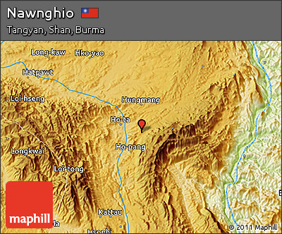 Physical 3D Map of Nawnghio